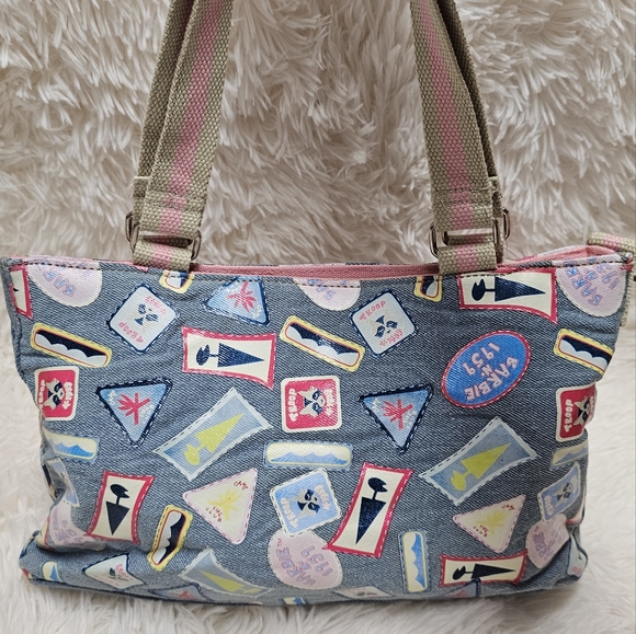 90s Barbie Avenue Denim Stamp Design Barbie Bag Purse Brand New Vintage - Picture 4 of 16